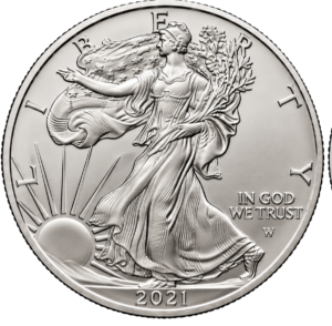 1 OUNCE AMERICAN SILVER EAGLE 2021 TYPE 2