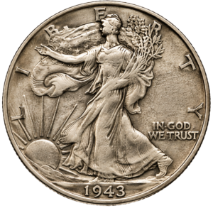 U.S. 90% SILVER WALKING LIBERTY HALF DOLLAR (In Increments of $1 Face Value)