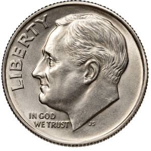 US 90% BU ROOSEVELT DIME (In Increments of $1 Face Value)