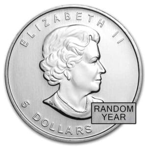 1 OUNCE CANADIAN SILVER MAPLE LEAF (RANDOM YEAR)