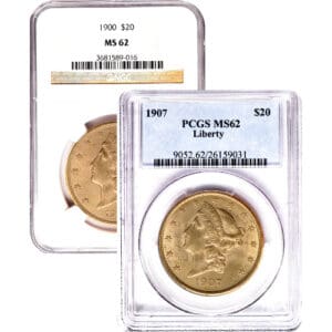 MS62 $20 LIBERTY GOLD DOUBLE EAGLE