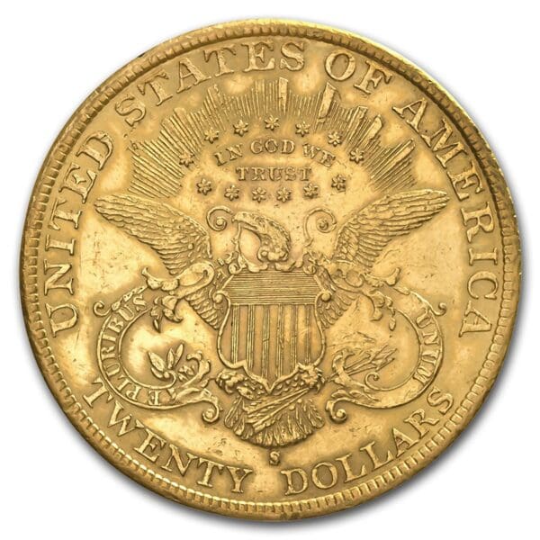 LIGHTLY POLISHED $20 LIBERTY GOLD DOUBLE EAGLE - Image 2