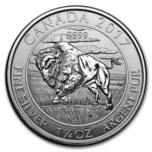1 1/4 OUNCE SILVER CANADIAN BISON