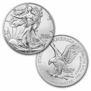 1 OUNCE AMERICAN SILVER EAGLE 2021 TYPE 2