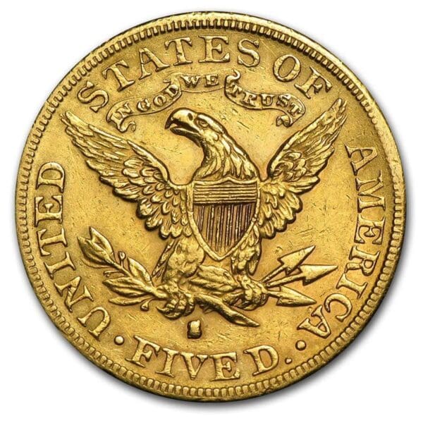XF $5 LIBERTY GOLD HALF EAGLE - Image 2
