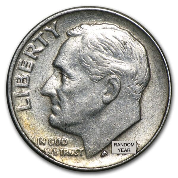 US 90% BU ROOSEVELT DIME (In Increments of $1 Face Value)