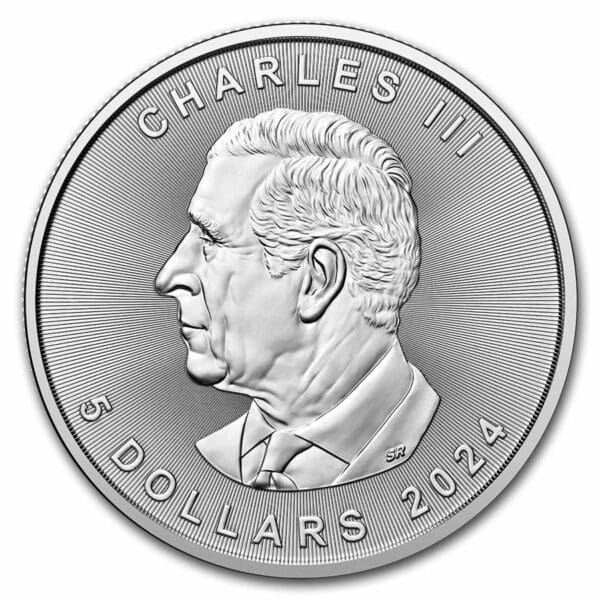 1 OUNCE SILVER CANADIAN MAPLE LEAF 2024 - Image 2