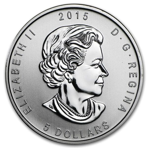 1 OUNCE CANADIAN SILVER GREAT HORNED OWL - Image 2