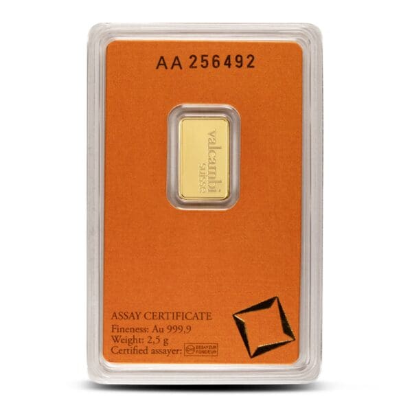 2.5 GRAM GOLD BAR VALCAMBI - Image 2