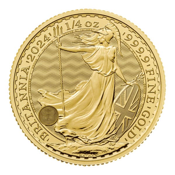 1/4 OUNCE GOLD BRITANNIA KING CHARLES III 2024
