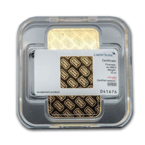 10 OUNCE GOLD BAR CREDIT SUISSE - Image 2