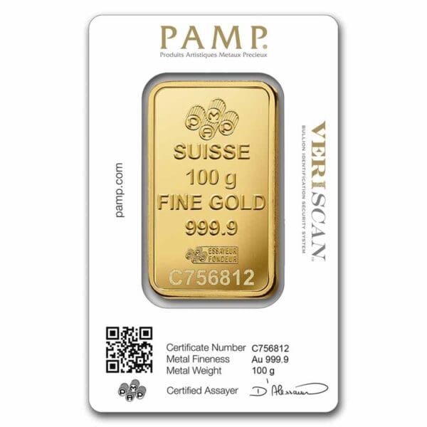 100 GRAM GOLD BAR PAMP - Image 2