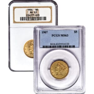 MS63 $5 LIBERTY GOLD HALF EAGLE