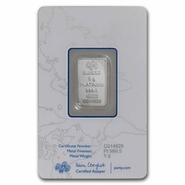 5 GRAM PLATINUM PAMP BAR FORTUNA - Image 2