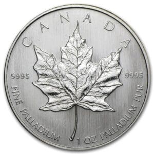 1 OUNCE PALLADIUM CANADIAN MAPLE LEAF (RANDOM YEAR)