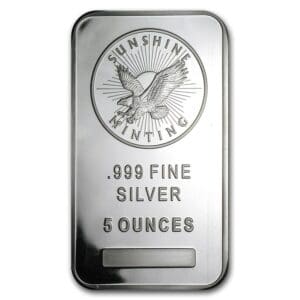 5 OUNCE SUNSHINE SILVER BAR
