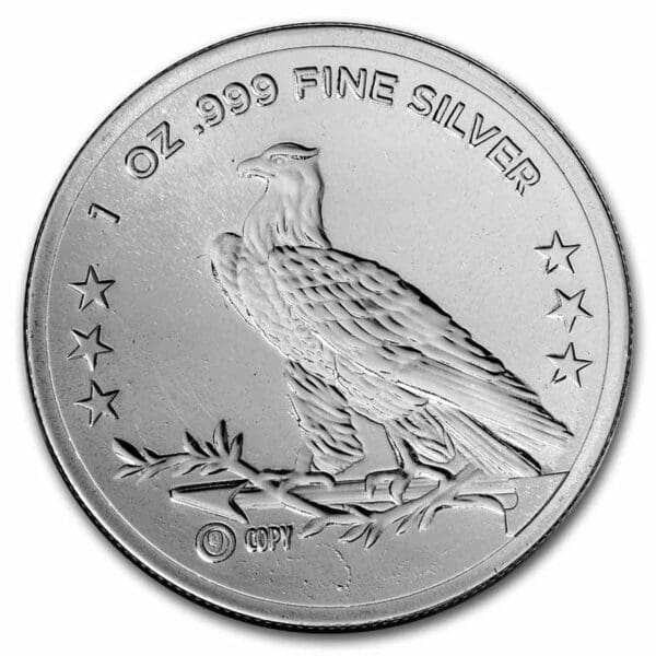 1 OUNCE SILVER ROUND INCUSE INDIAN - Image 2