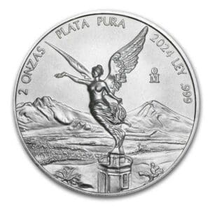 2 OUNCE MEXICAN SILVER LIBERTAD 2024