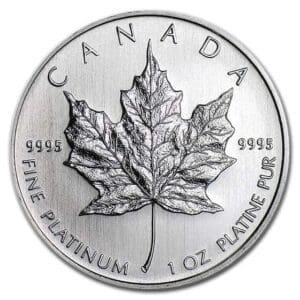 1 OUNCE PLATINUM CANADIAN MAPLE LEAF (RANDOM YEAR)
