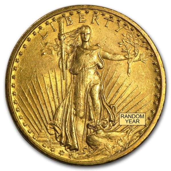 MS63 $20 SAINT GAUDENS GOLD DOUBLE EAGLE - Image 2