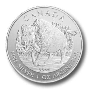 1 OUNCE SILVER CANADIAN WOOD BISON