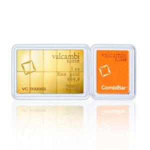 1 OUNCE GOLD VALCAMBI SUISSE COMBIBAR (10 x 1/10 oz w/ ASSAY)