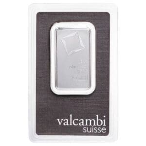 1 OUNCE VALCAMBI PLATINUM BAR (NEW WITH ASSAY)
