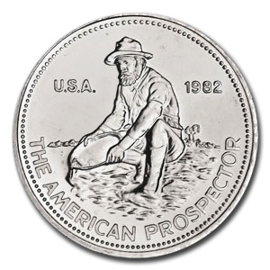 1 OUNCE SILVER PROSPECTOR ROUND