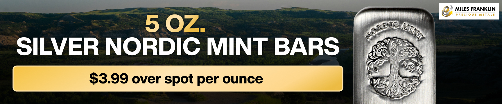 Silver Nordic Mint Bar 5 oz