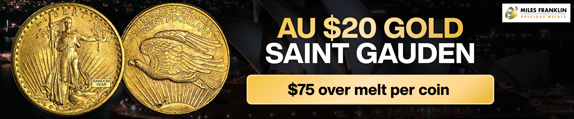 $20 Saint Gauden AU