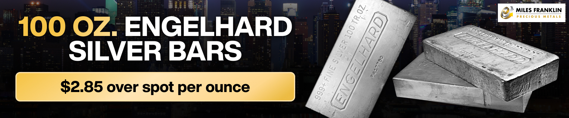 100 oz Silver Engelhard Bar