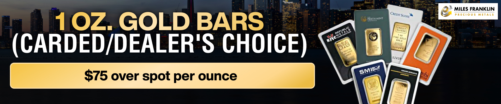 1 Ounce Gold Bar (Dealer's Choice)