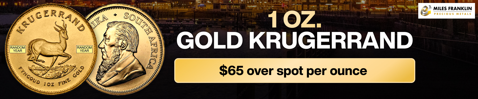 Gold Krugerrand 1 oz (random year)