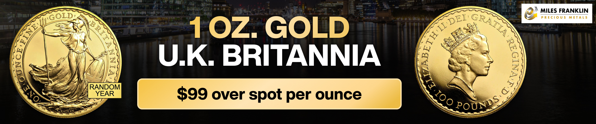 1 OUNCE GOLD BRITANNIA (Random Year)