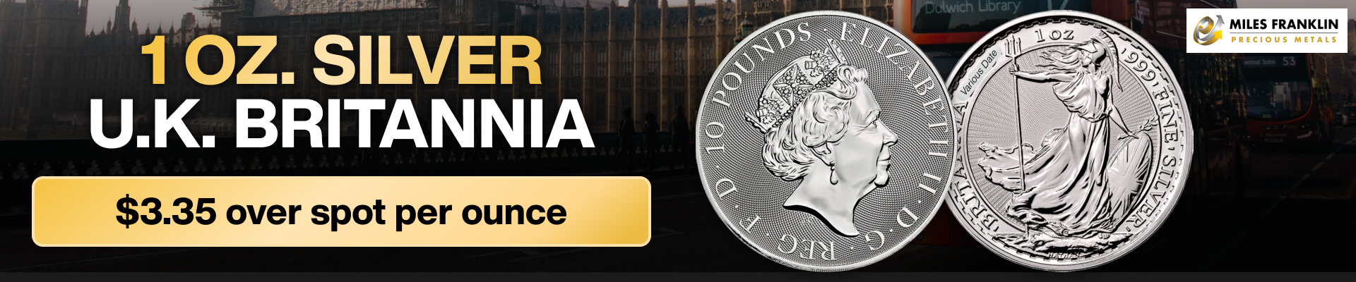 1 OUNCE SILVER BRITANNIA (Random year)