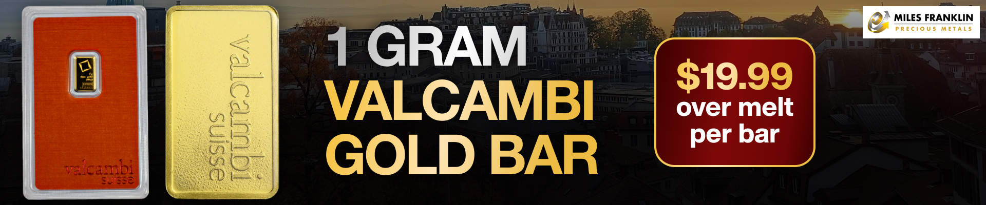 1 GRAM GOLD VALCAMBI BAR