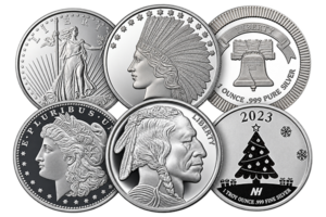 1 OUNCE SILVER ROUND .999 FINE (DEALER'S CHOICE) - FRESH CONDITION