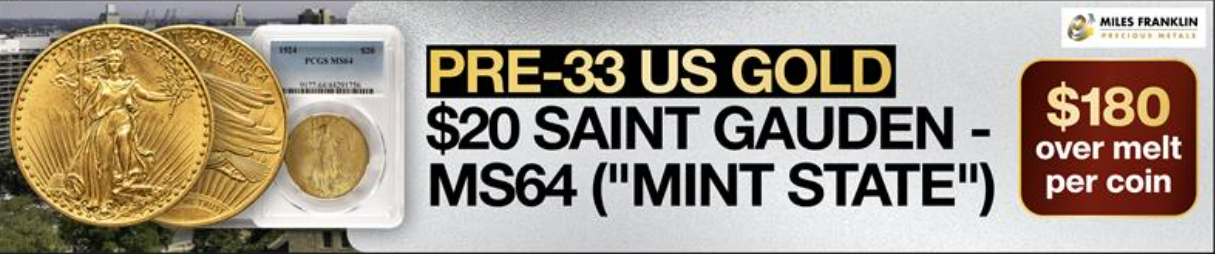 MS64 $20 SAINT GAUDENS GOLD DOUBLE EAGLE